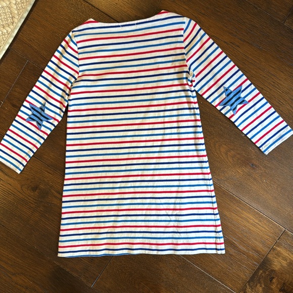 Crewcuts - Long Sleeve Dress Red,White & Blue Stripes- Stars on Elbows - Size:XS - Picture 3 of 9